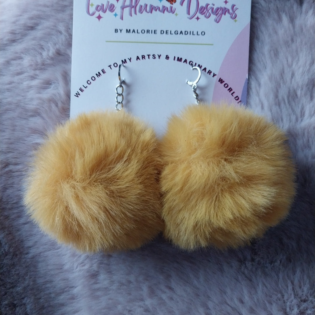 Fluffy Fall Pom Earrings