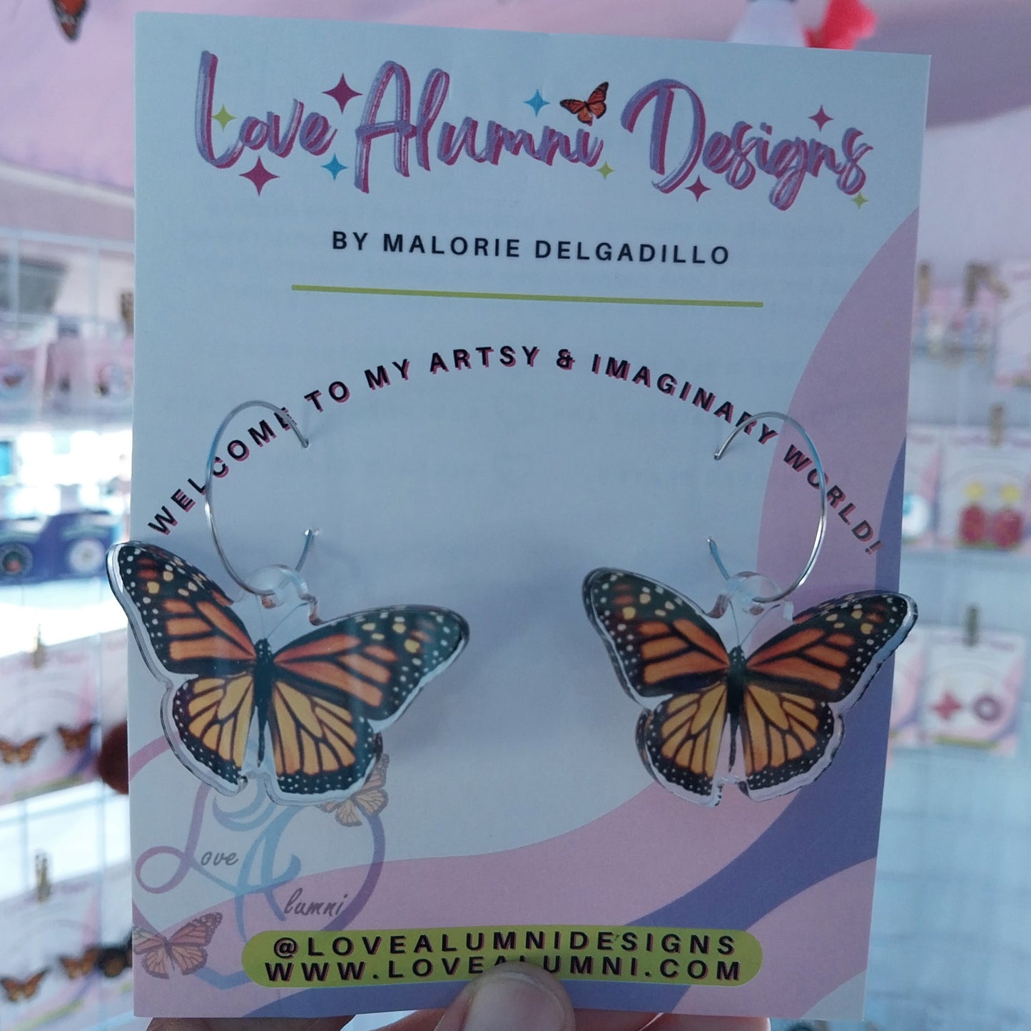 Monarch Butterfly Hoops