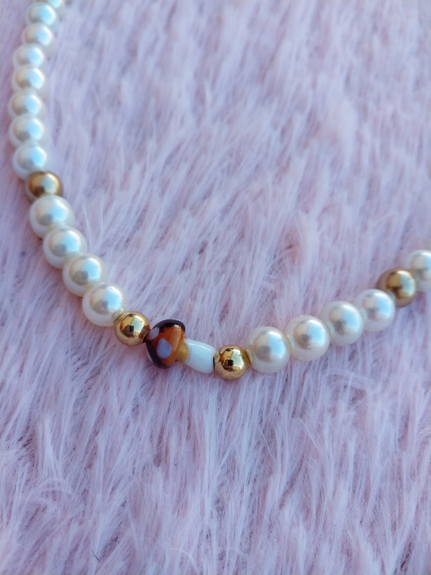Mini Mushroom Pearl Necklace