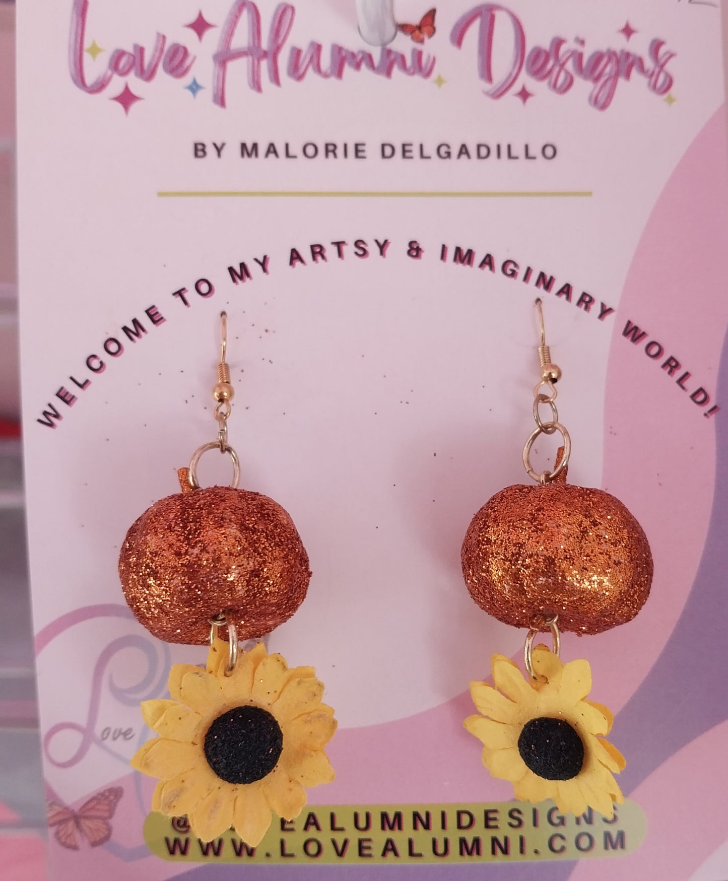 18K Gold Pumpkin Sunflowers