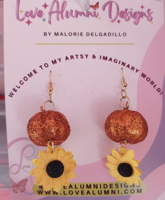 18K Gold Pumpkin Sunflowers