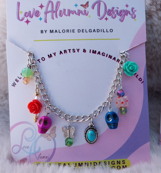 Viviana Dia De Muertos Charm Bracelet