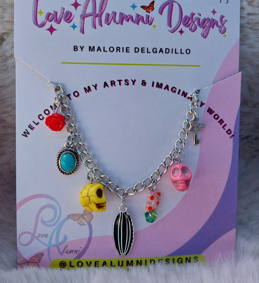 Micaela Dia De Muertos Charm Bracelet