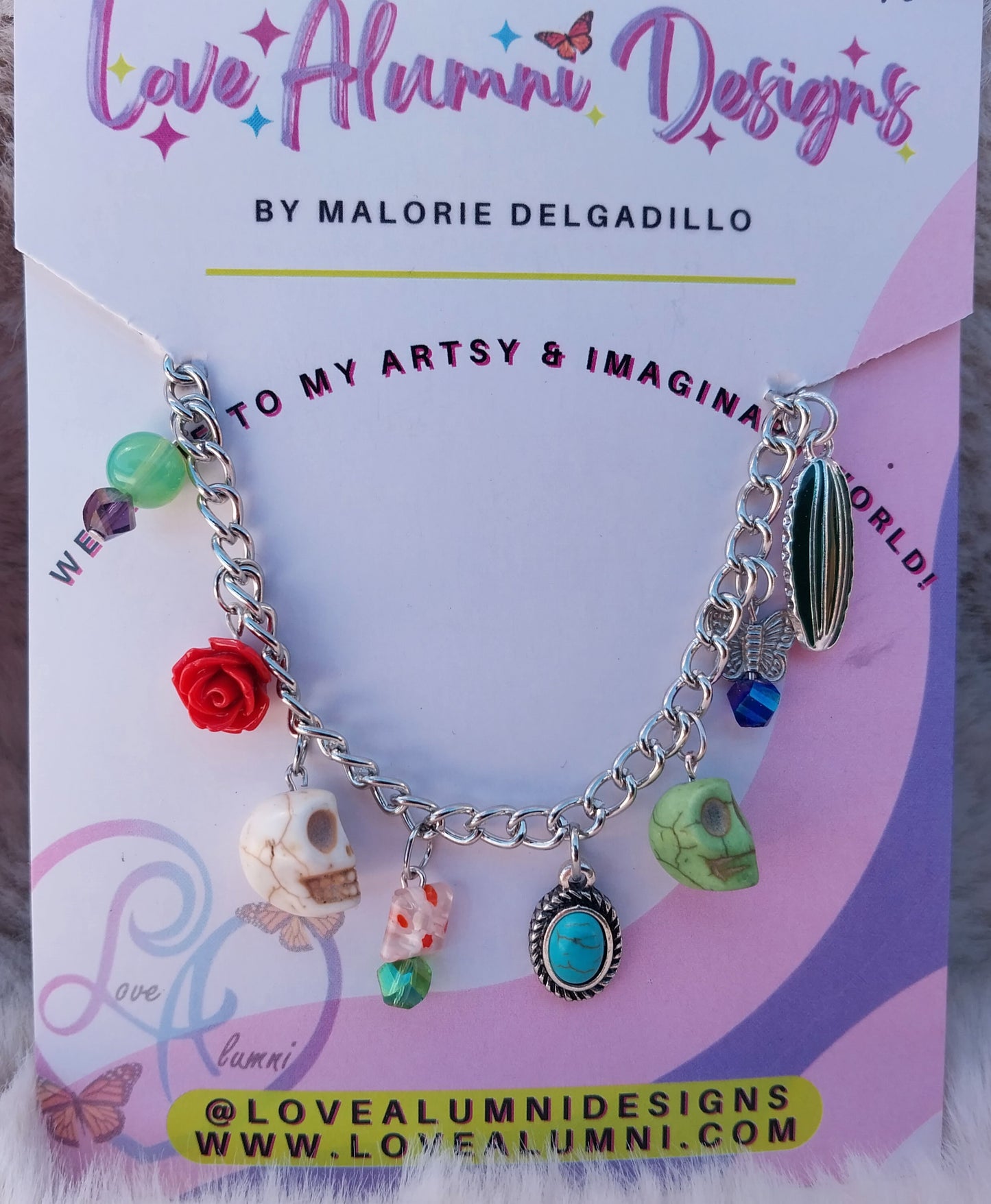 Niña De La Tierra Dia De Muertos Charm Bracelet