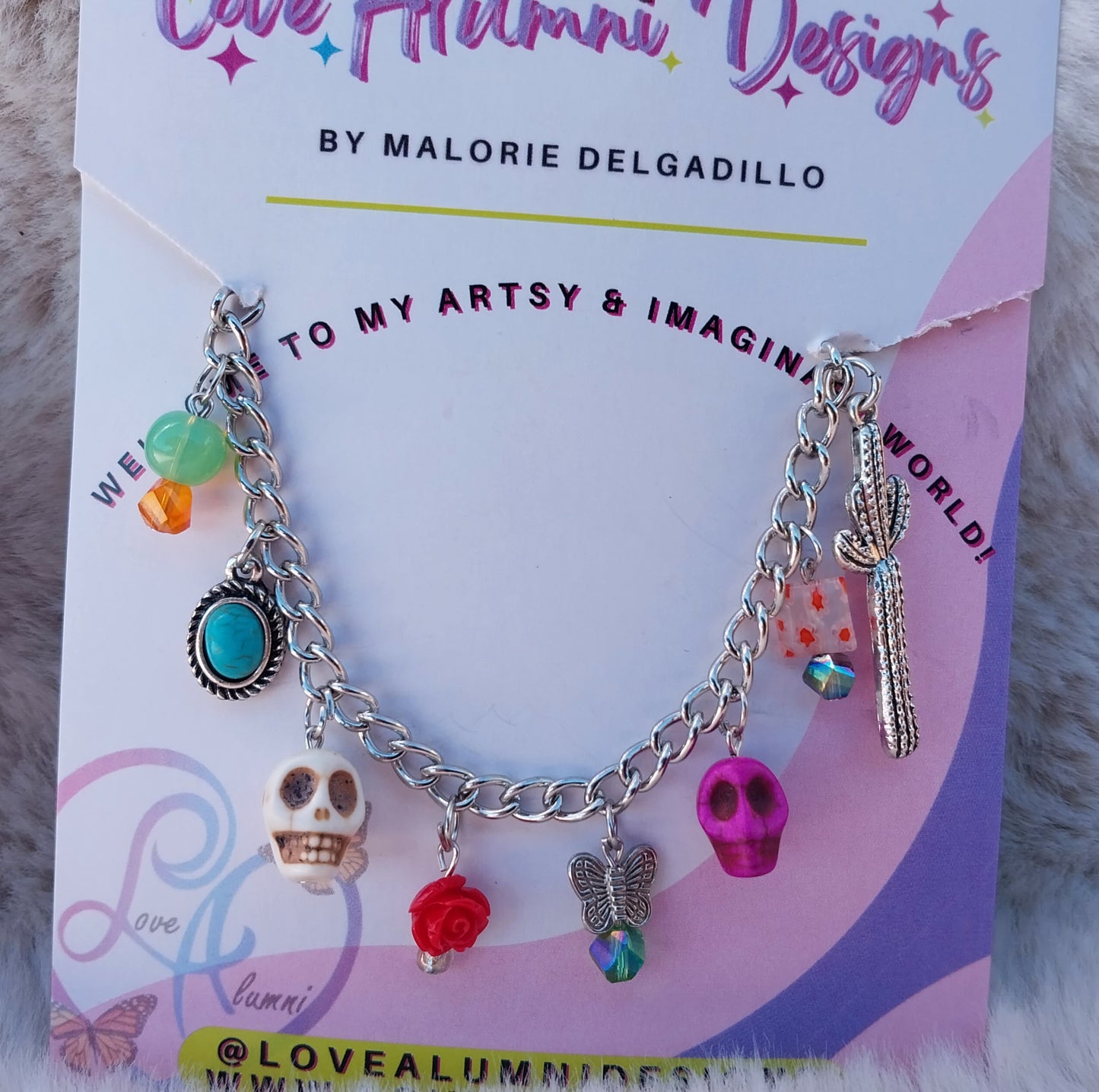 Viva La Vida Dia De Muertos Charm Bracelet