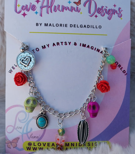 Marisela Dia De Muertos Charm Bracelet