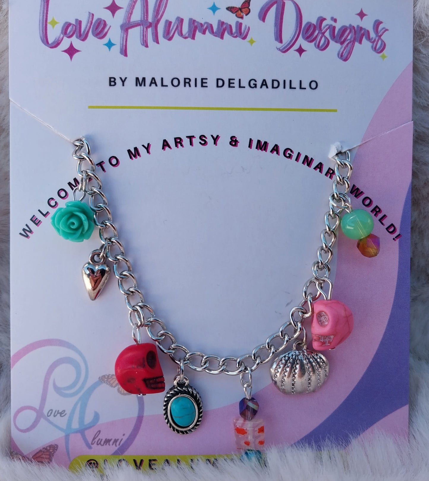 La Bonita Dia De Muertos Charm Bracelet