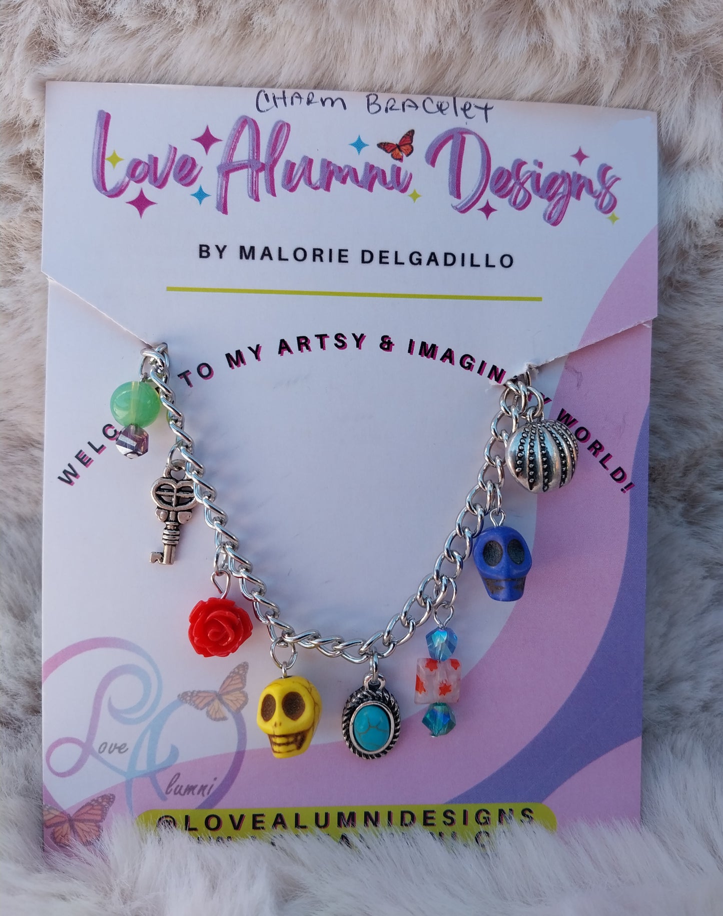 Cielo Dia De Muertos Charm Bracelet
