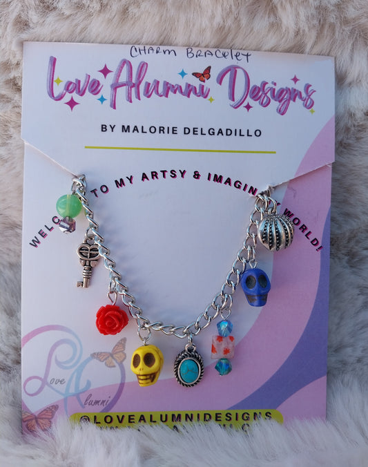 Cielo Dia De Muertos Charm Bracelet
