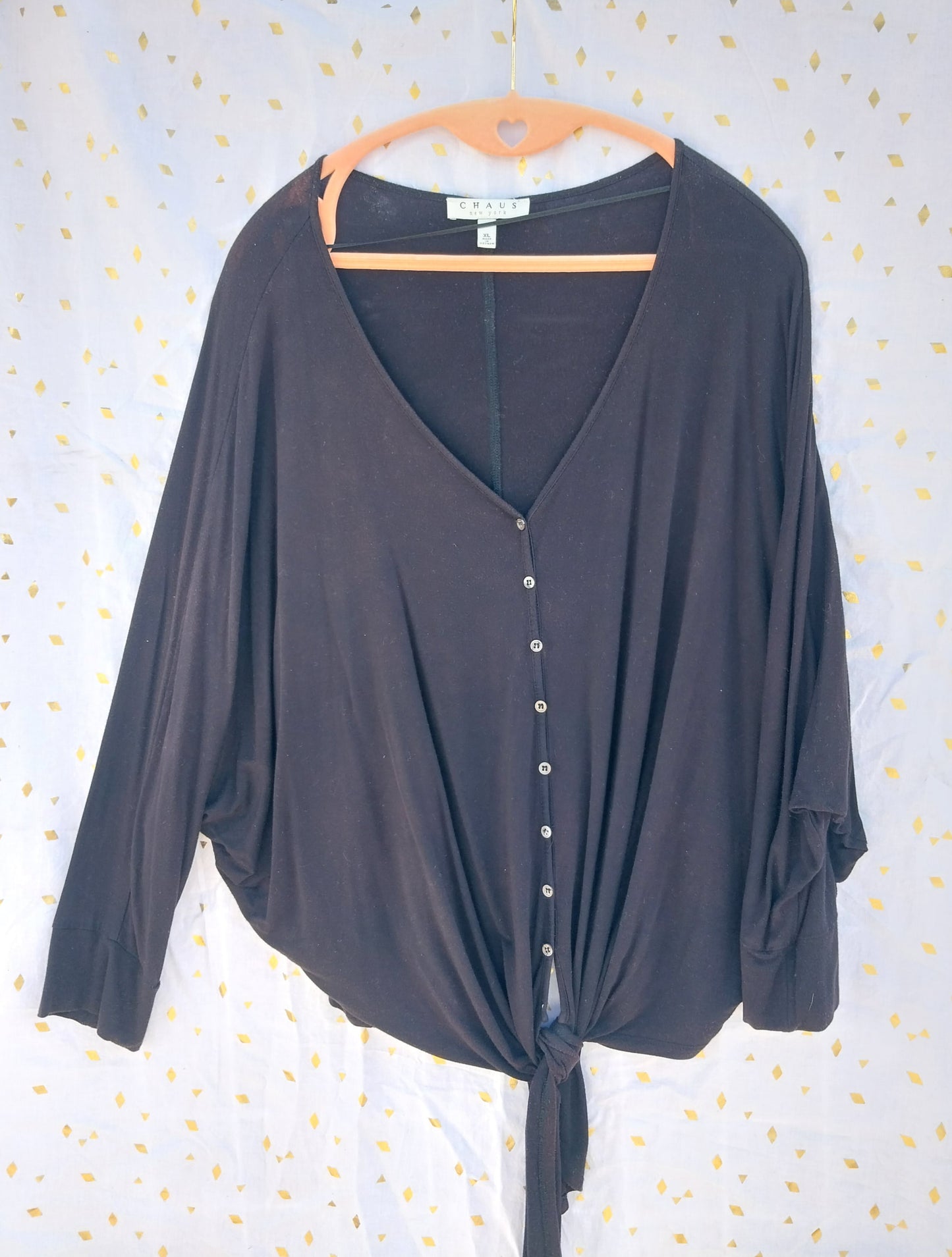 Black Button Up Top