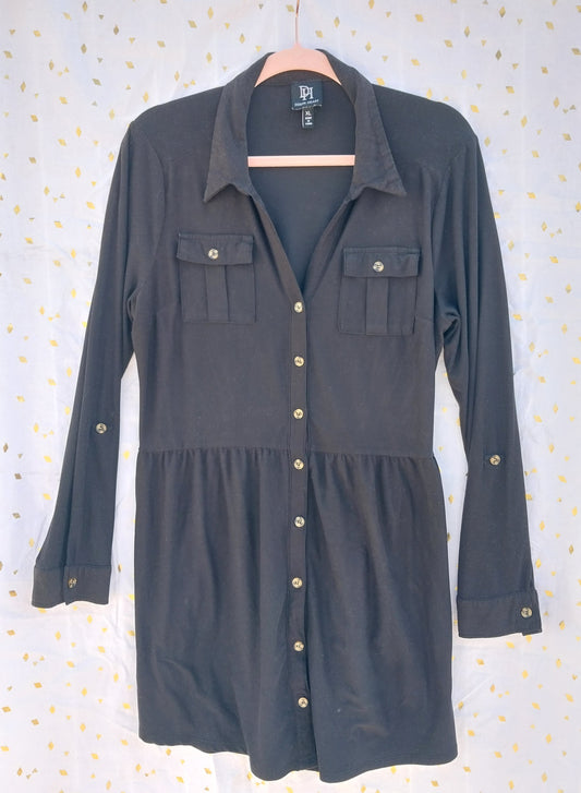 Black Button Up Dress