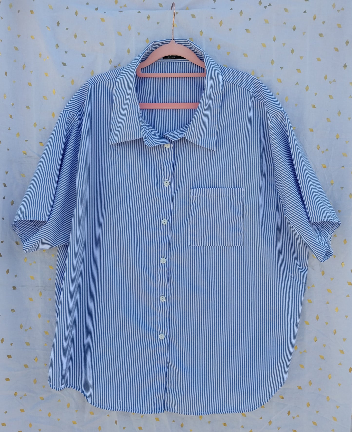 Working Girl Pinstripe Button Up
