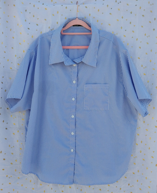 Working Girl Pinstripe Button Up