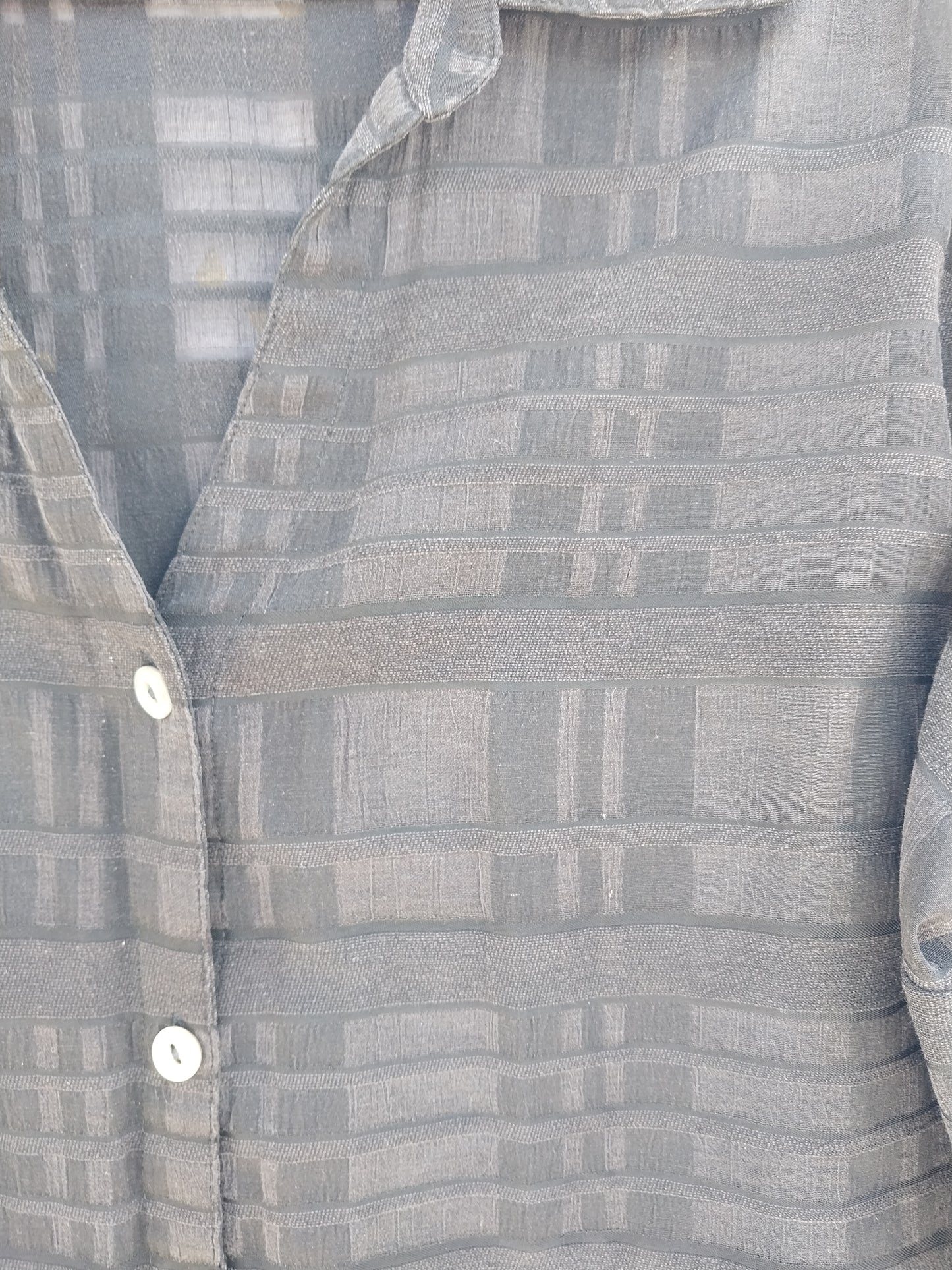 Vintage Sheer Button Up Top
