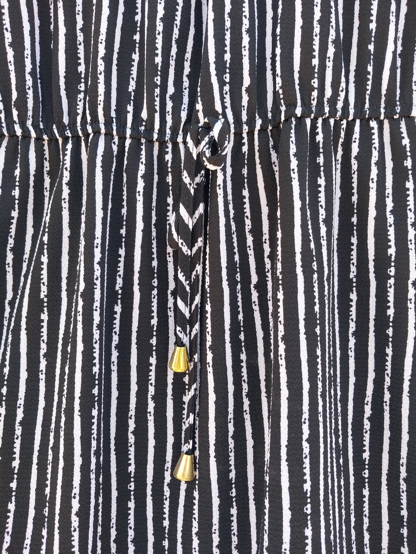 Vertical Cinch Waist Dress
