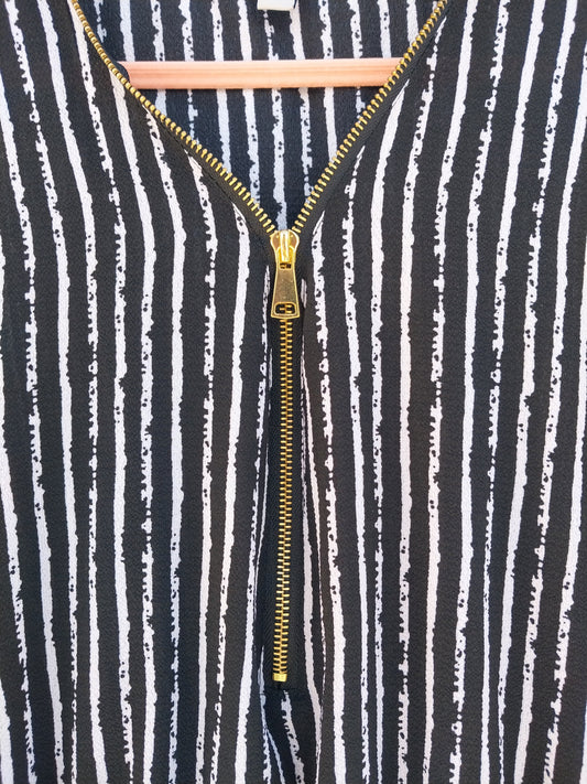 Vertical Cinch Waist Dress