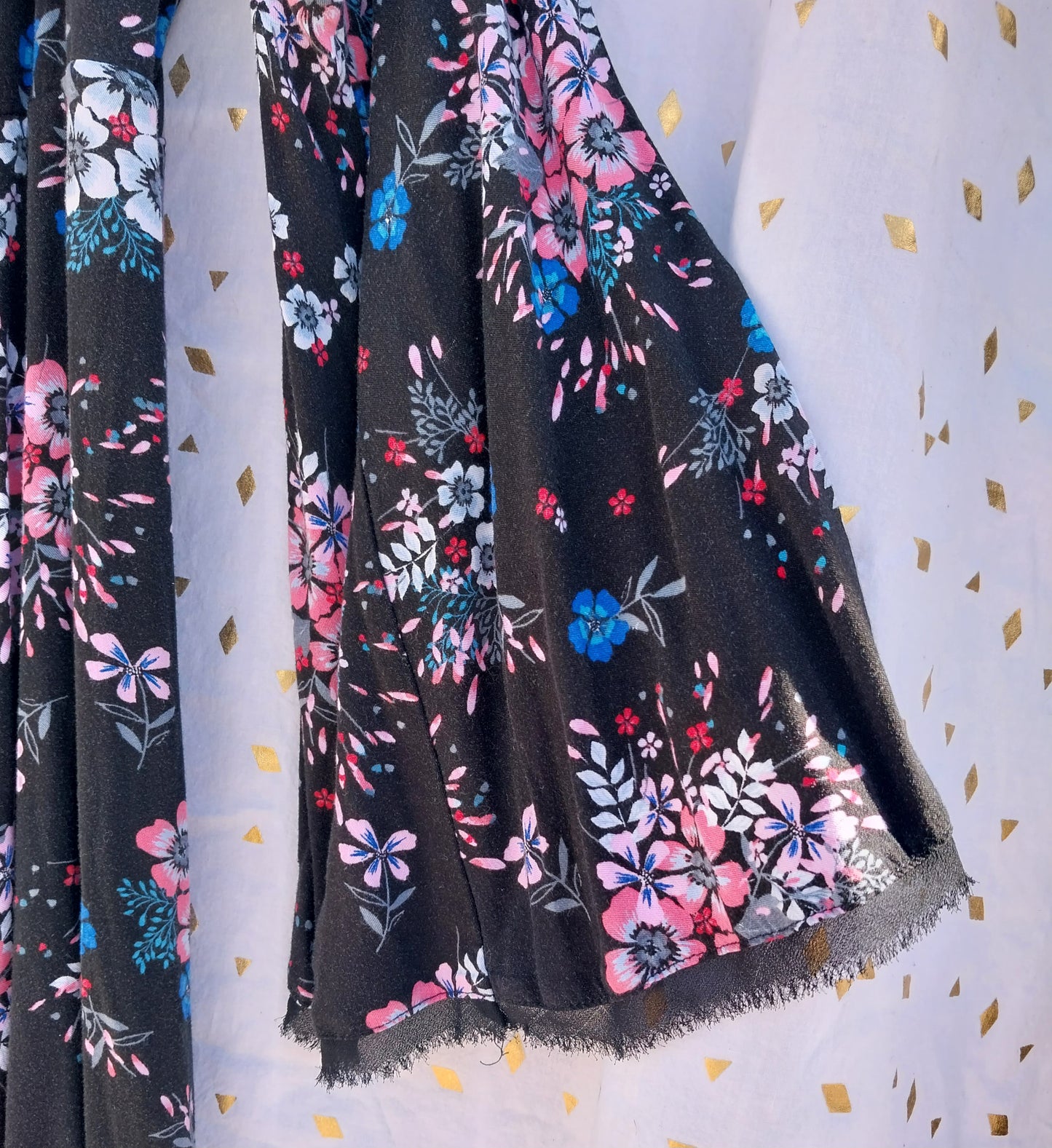 Wide Sleeve Floral Dress