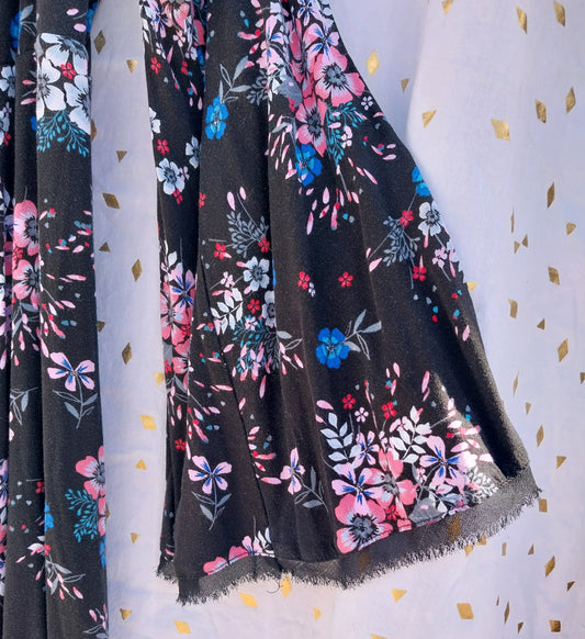 Wide Sleeve Floral Dress