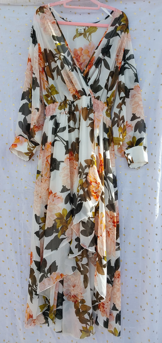 Long Flowing Florals Dress