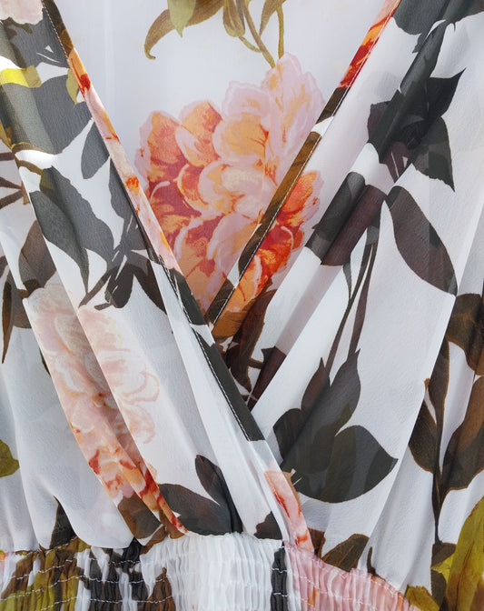 Long Flowing Florals Dress