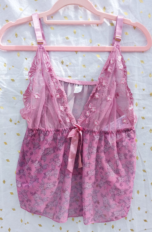 Pink & Lavender Sheer Top