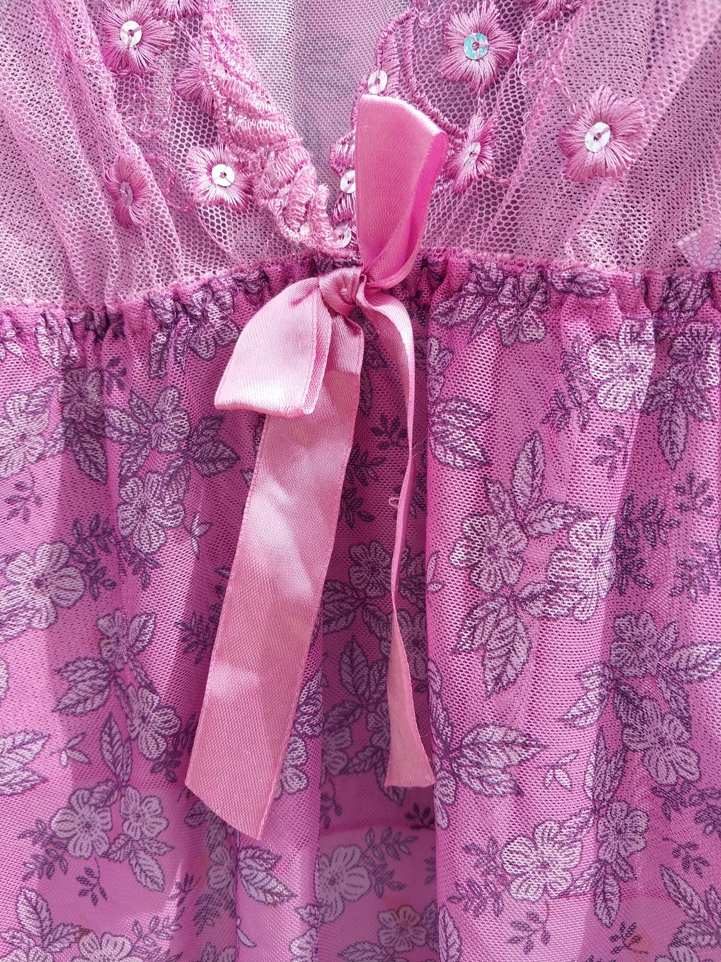 Pink & Lavender Sheer Top
