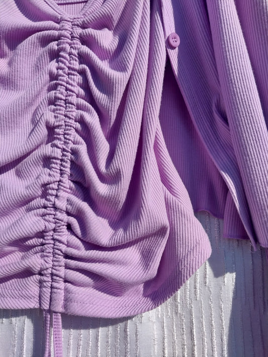Lavender Lady Cami & Cardigan Set