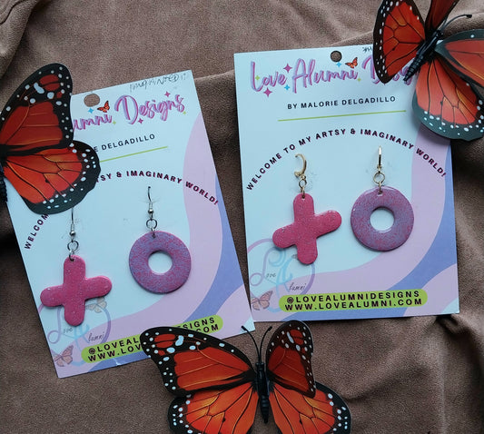 Kisses & Hugs Hand Painted Statement Earrings