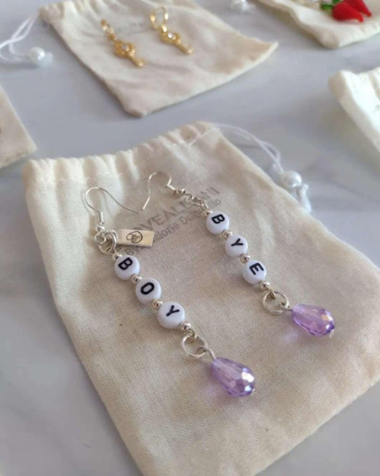 Boy Bye Silver Plated Statement Earrings