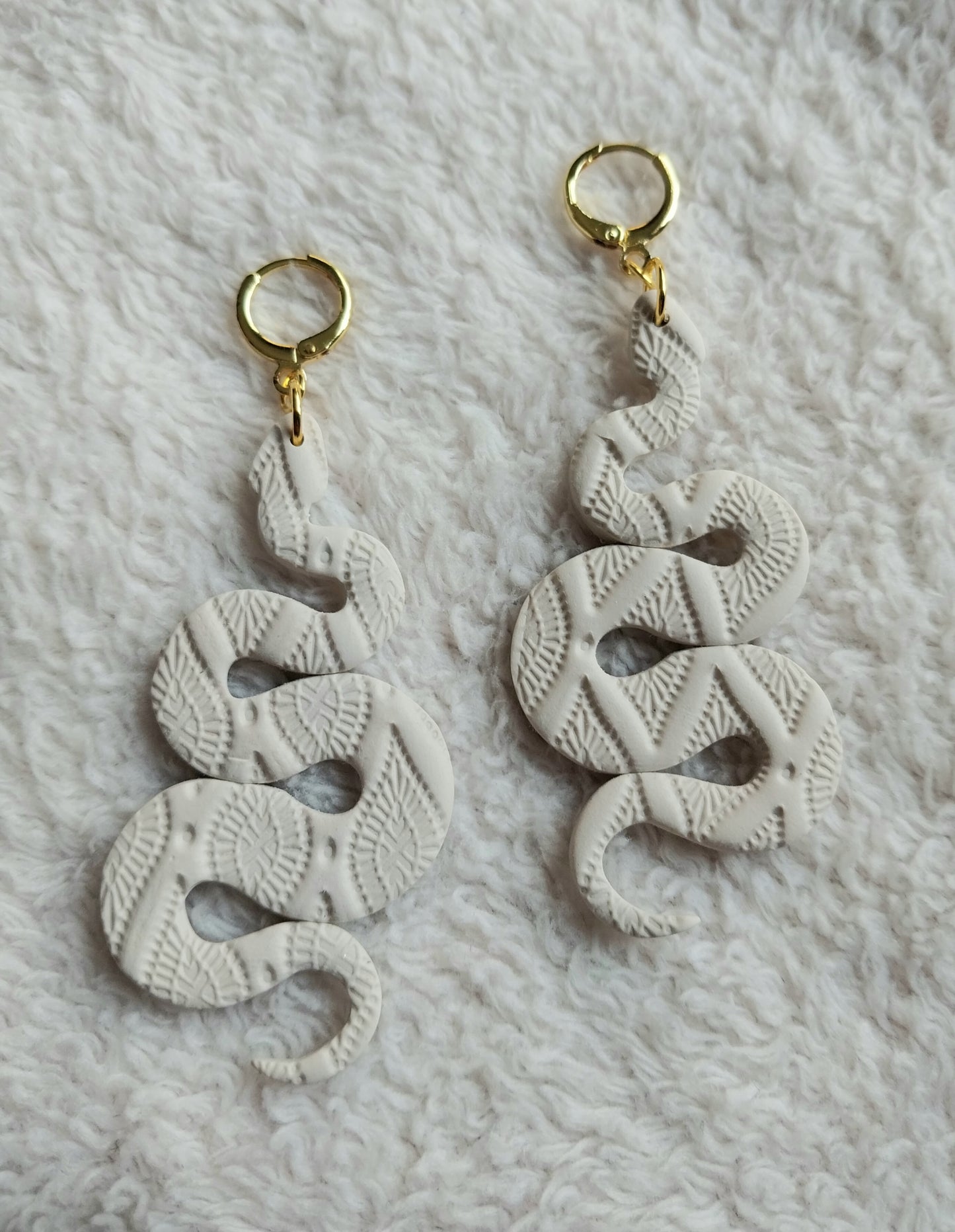 18K Gold Plated Desert Snake Earrings
