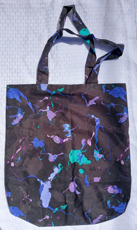 Paint Splatter Handcrafted Tote Bag Sustainable Fabric
