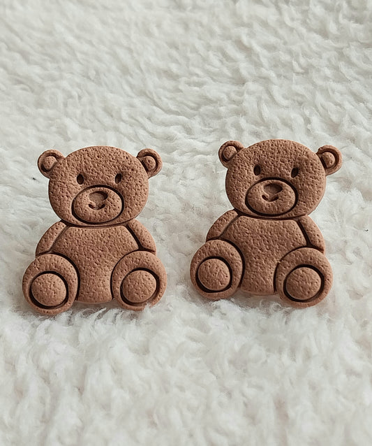 Mini Cozy Bear Stud Earrings