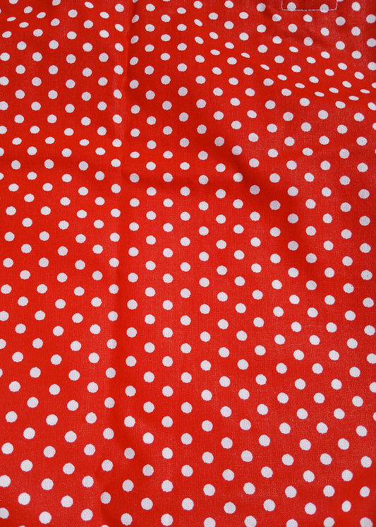 Red Polka Dot Handcrafted Tote Bag Sustainable Fabric