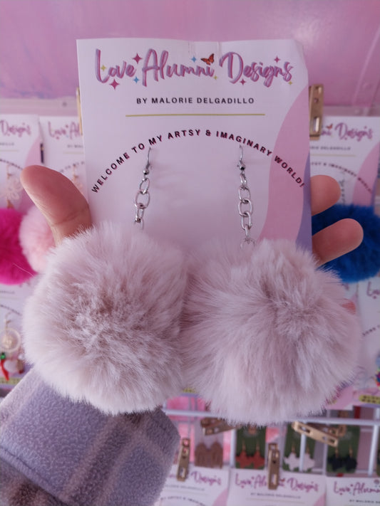 Fluffy Fall Pom Earrings