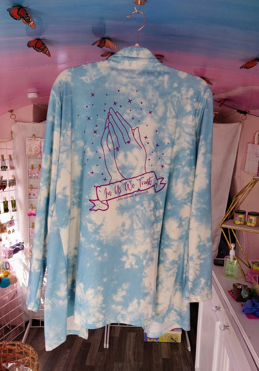 In Us We Trust Tye Dye Cardigan