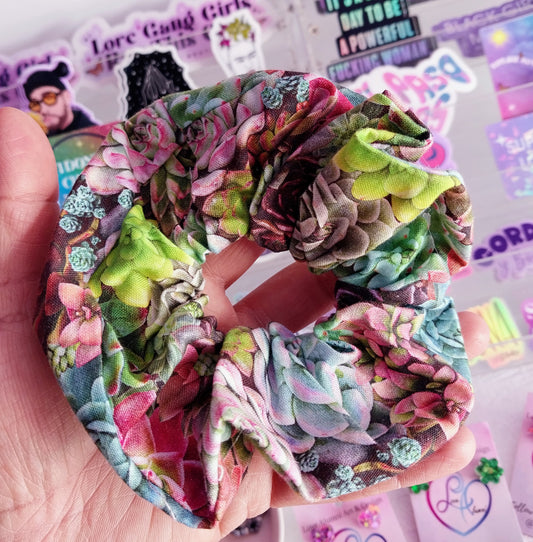 Succulent Lover Scrunchie Sustainable Fabric