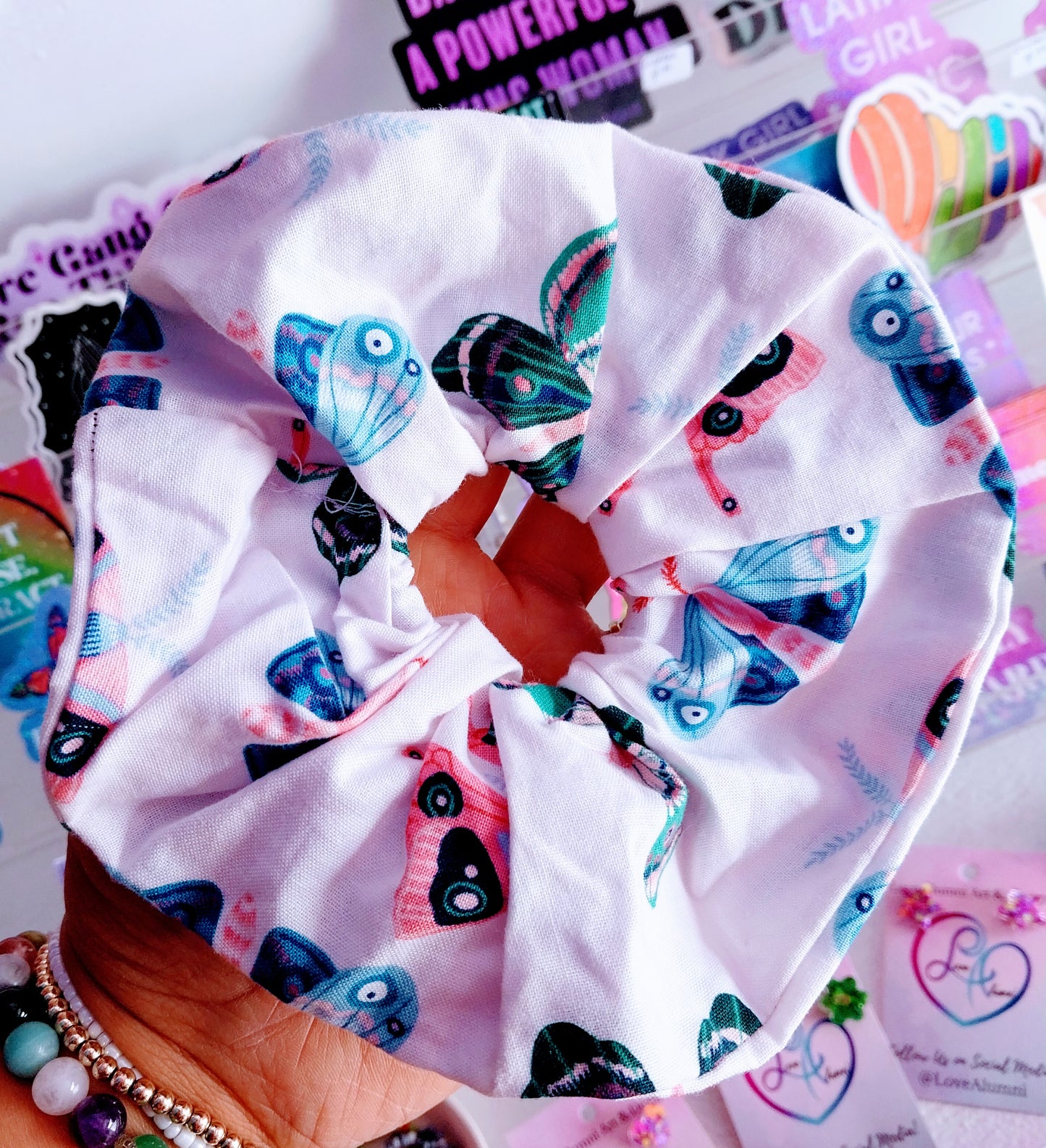 Butterflies & Moths Oversized Scrunchie Sustainable Fabric