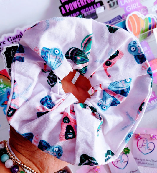 Butterflies & Moths Oversized Scrunchie Sustainable Fabric
