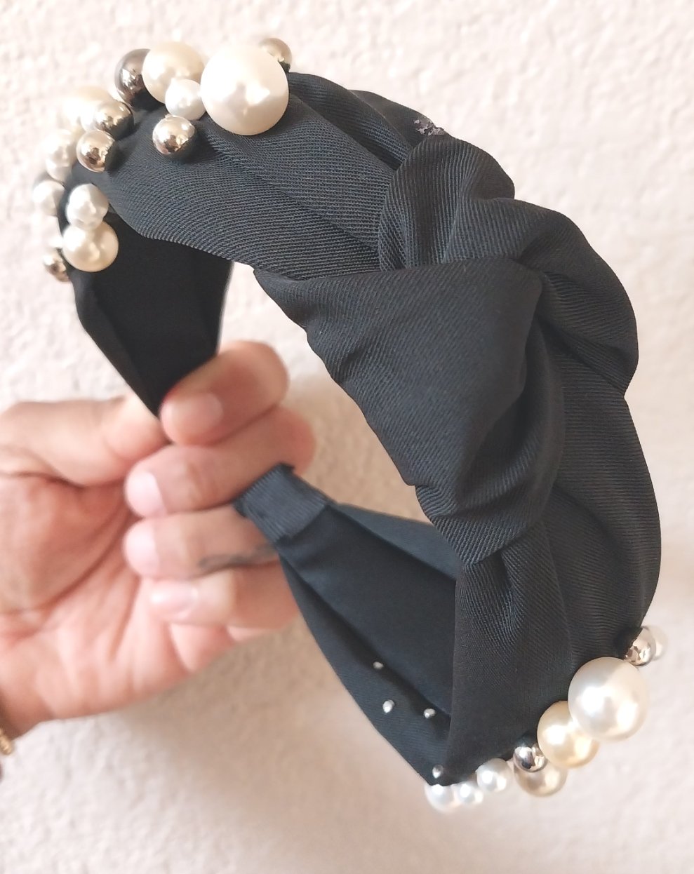 Dazzle Black Pearl Embellished Headband