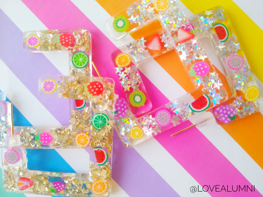 18K Gold Plated Fruity Pebble Square Earrings