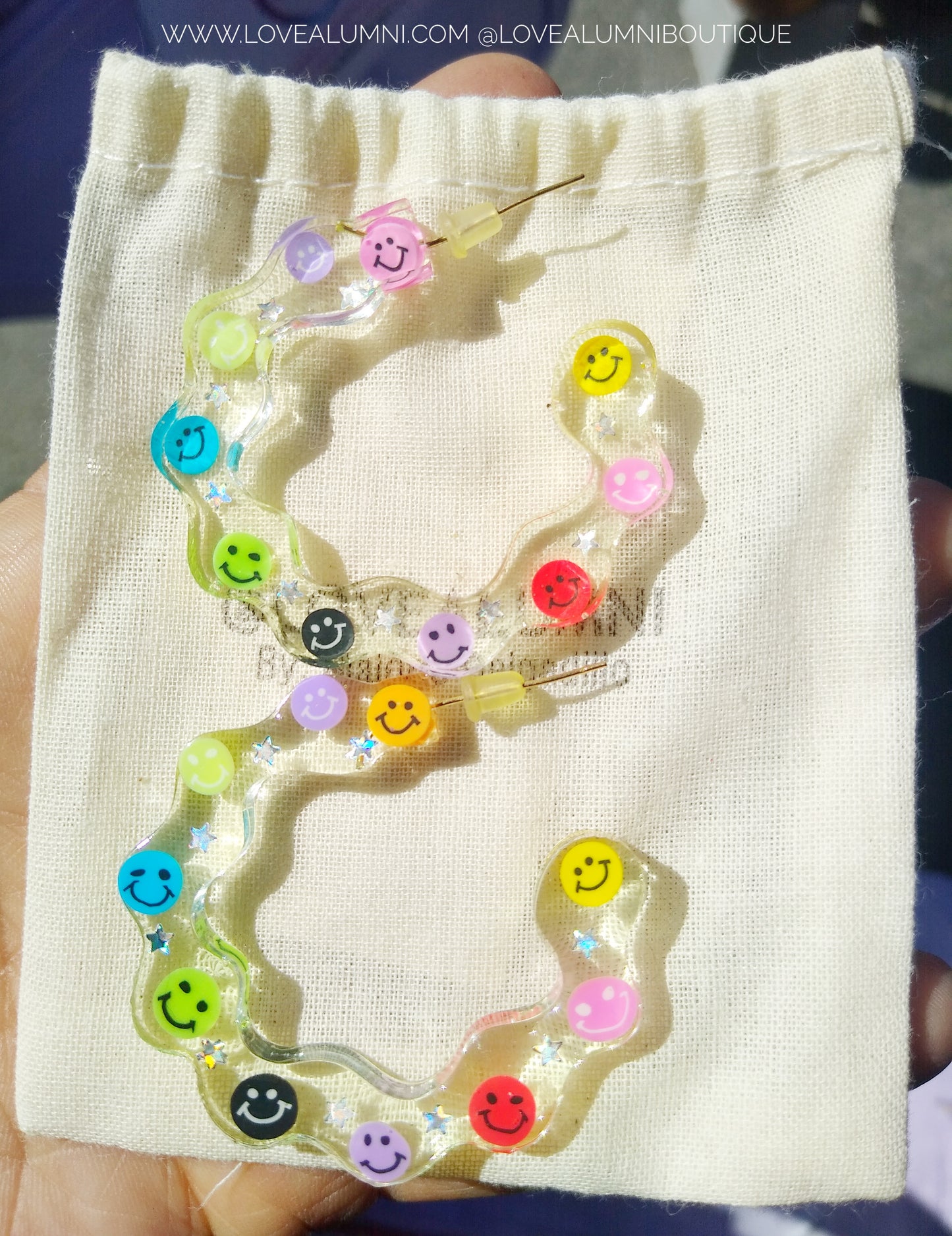 All Smiles 18K Gold Plated Wave Hoops