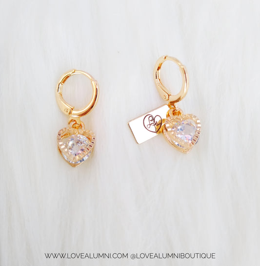 In Your Dreams 18K Gold Plated Heart Earrings