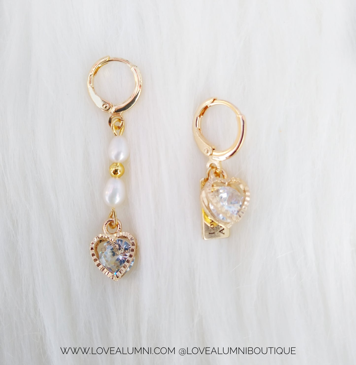 Classy Girl 18K Gold Real Freshwater Pearl Earrings