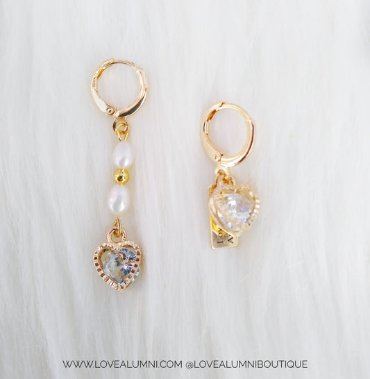 Classy Girl 18K Gold Real Freshwater Pearl Earrings