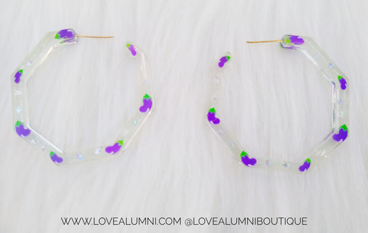 Eggplant 🍆 Resin Hoops