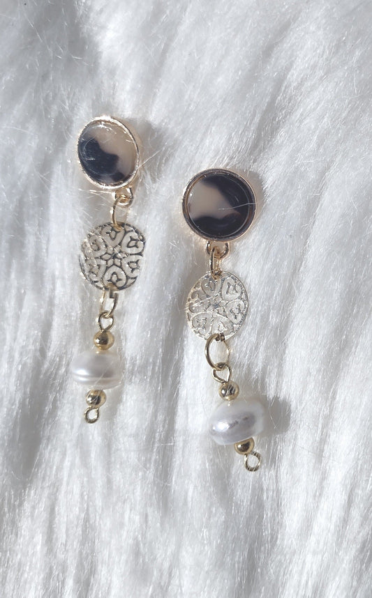 Reina 18K Gold Plated Freshwater Pearl Earrings