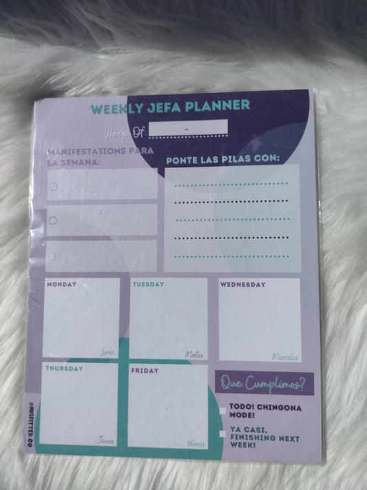 Weekly Jefa Planner