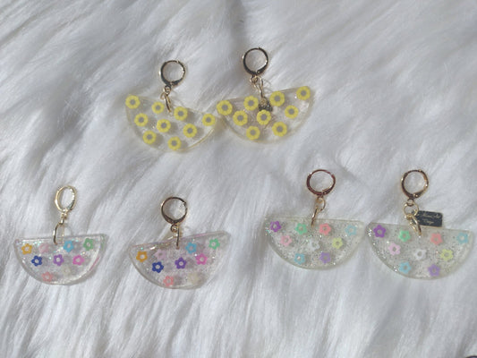 Floral Wedge Earrings