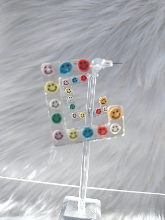 All Smiles 18K Gold Plated Square Hoops