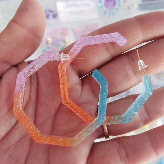 Ombre Jelly Hoop Earrings